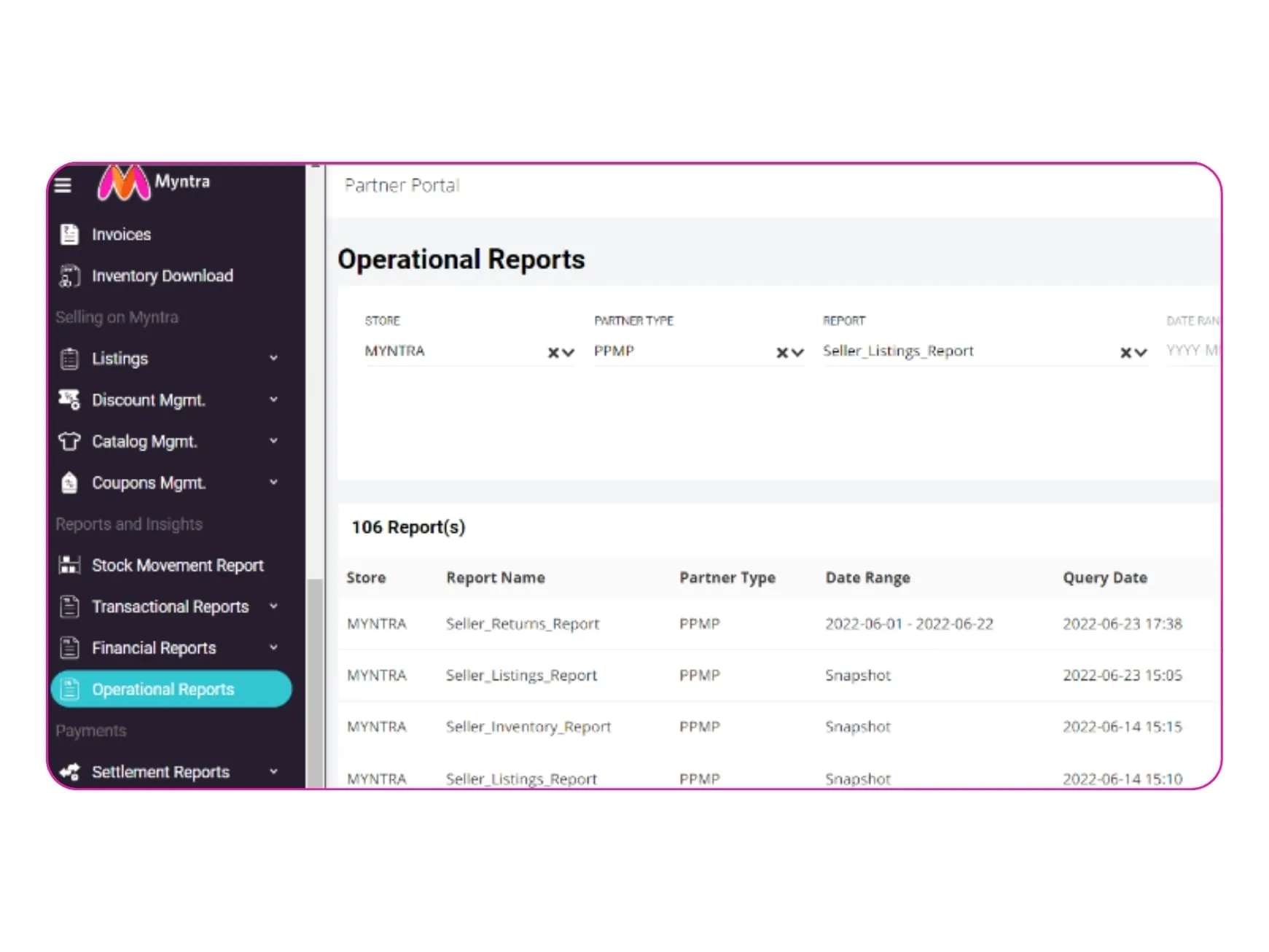 Myntra Inventory & Order Management Services